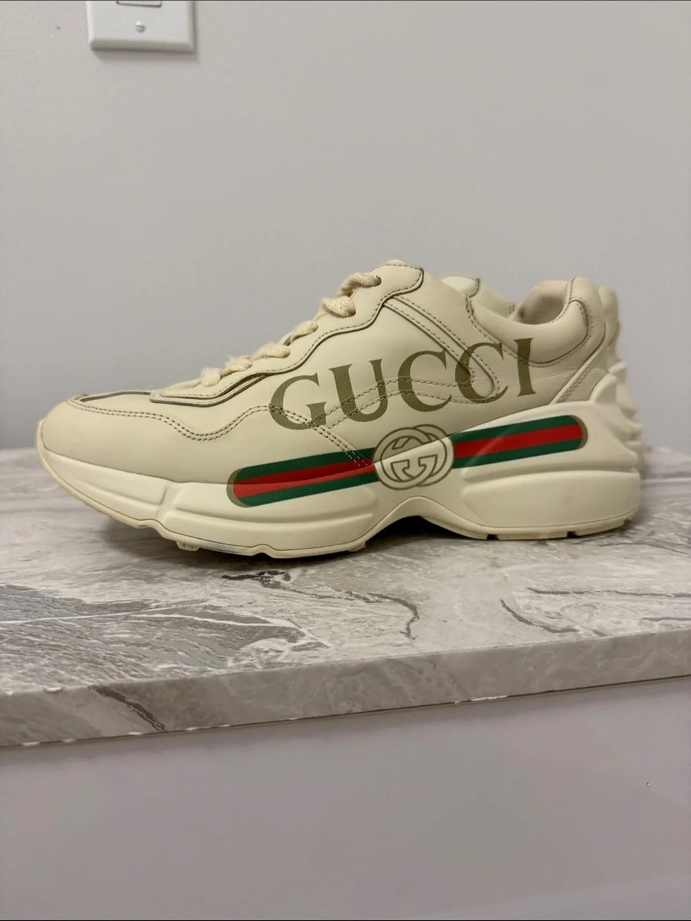 Gucci Rhyton Logo Sneakers Women size 36